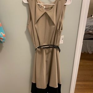 NWT tan and black dress